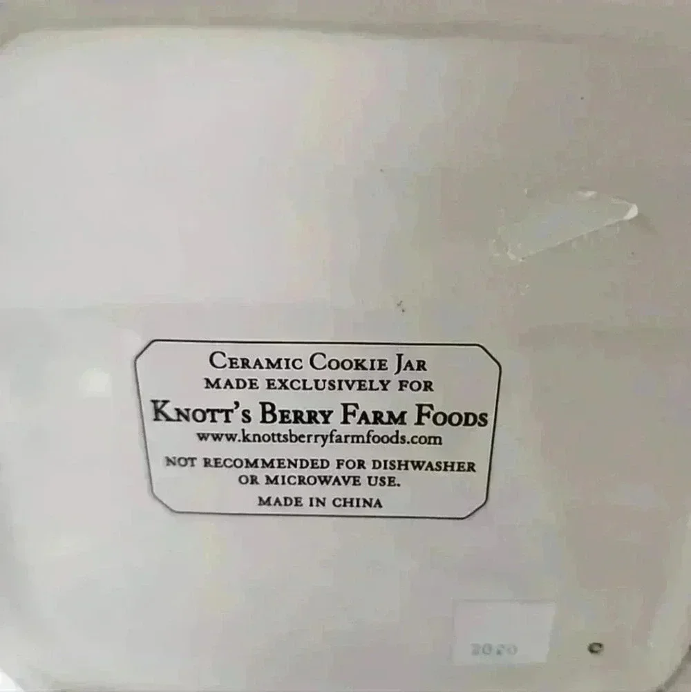 Knott’s Berry Farm Vintage Ceramic Cookie Jar Food Storage Container Good Cond.